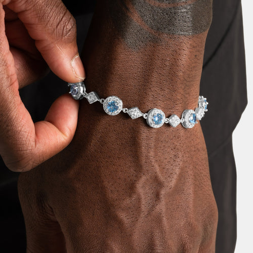 Blue Cluster Bracelet