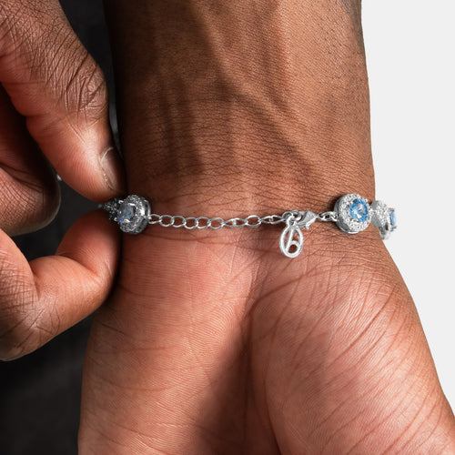 Blue Cluster Bracelet
