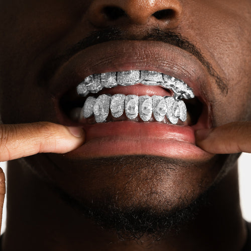 Pear Cut Centered Moissanite Grillz