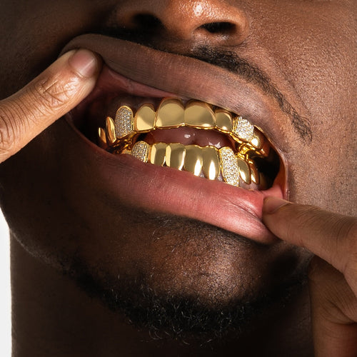 Iced Caps Solid Moissanite Grillz