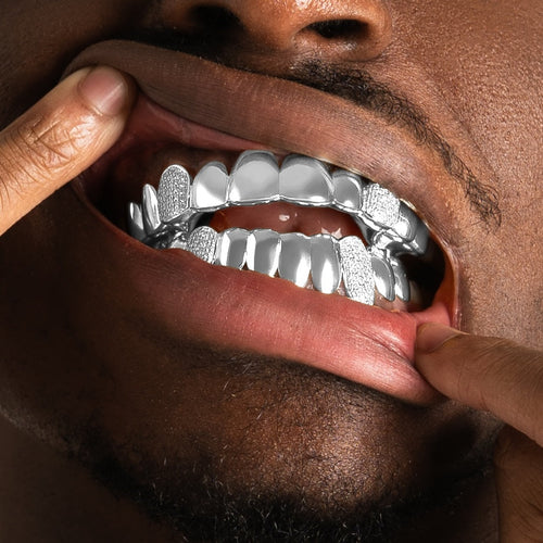 Iced Caps Solid Moissanite Grillz