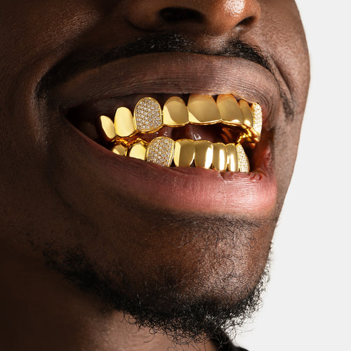 Iced Caps Solid Moissanite Grillz