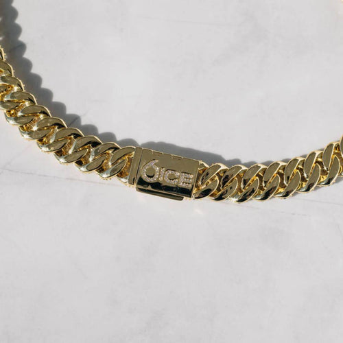 15mm Prong Cuban Chain Gold