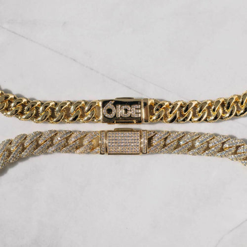 8.5mm Iced Cuban Chain Gold