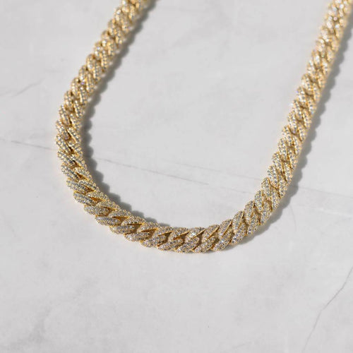 8.5mm Iced Cuban Chain Gold