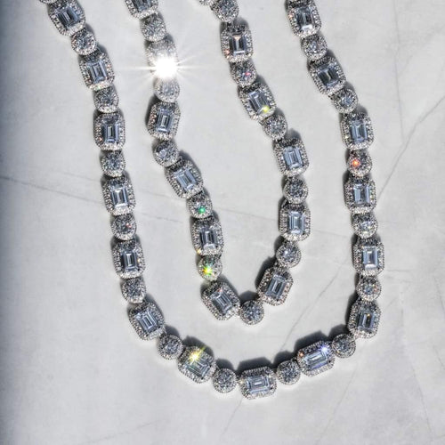 Emerald Clustered Tennis Chain