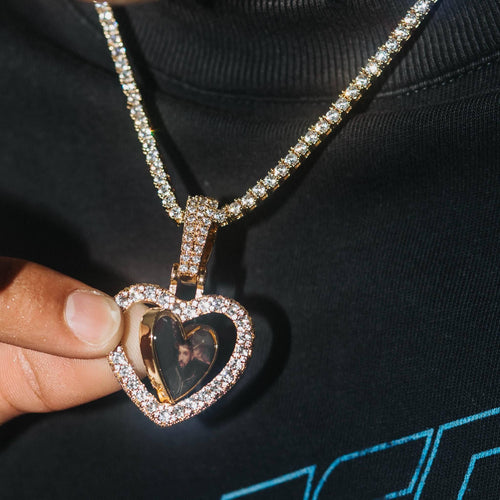 Spinning Heart Custom Picture Pendant
