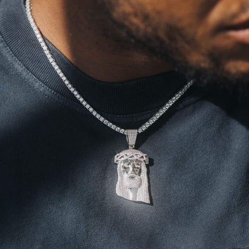 Moissanite Jesus Pendant