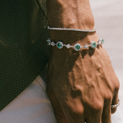 Green Cluster Bracelet