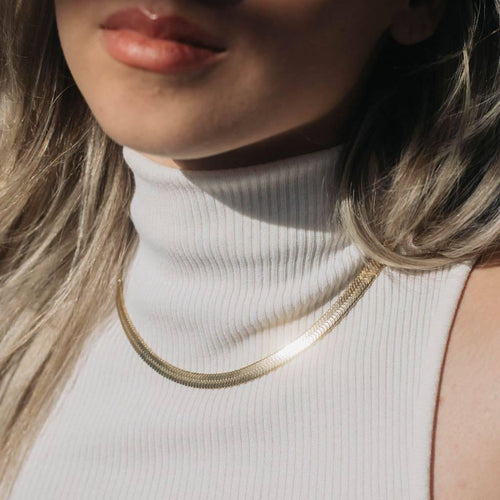 6mm Herringbone Chain Gold