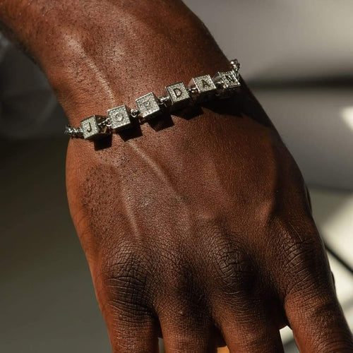 Custom Block Name Bracelet