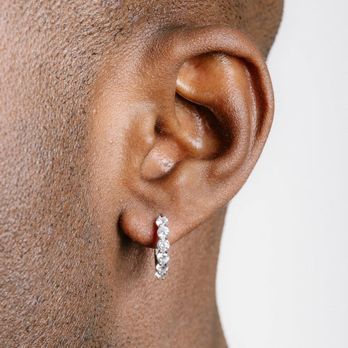 Moissanite Hoop  Earrings