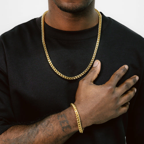 6mm Franco Chain & Bracelet Gold