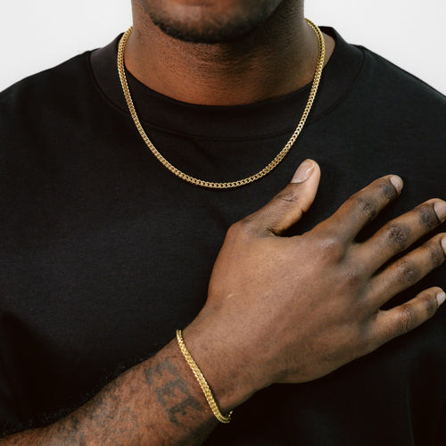 3mm Franco Chain & Bracelet Gold