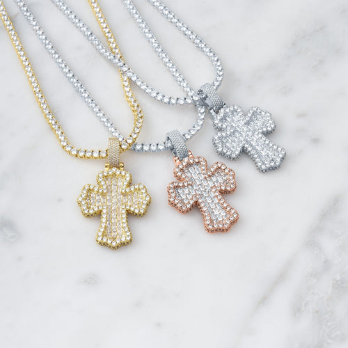 Baguette Cross Pendant