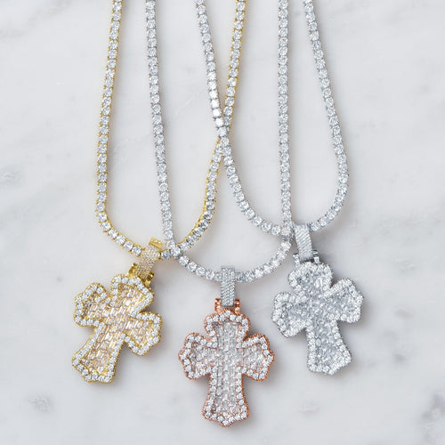 Baguette Cross Pendant