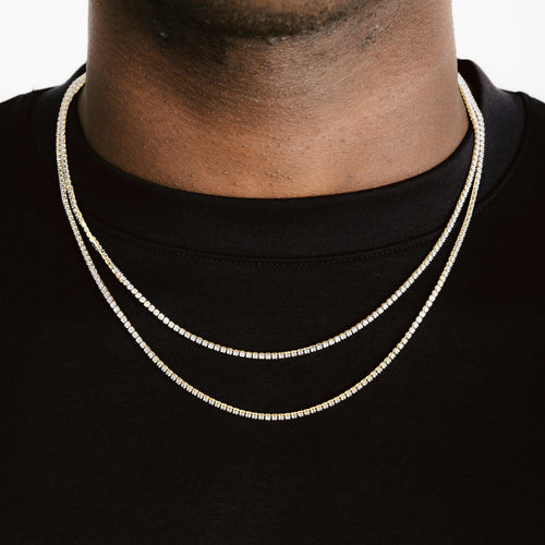 2mm Micro Tennis Chain Gold