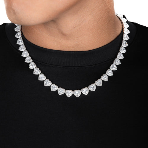 10mm Heart Tennis Chain