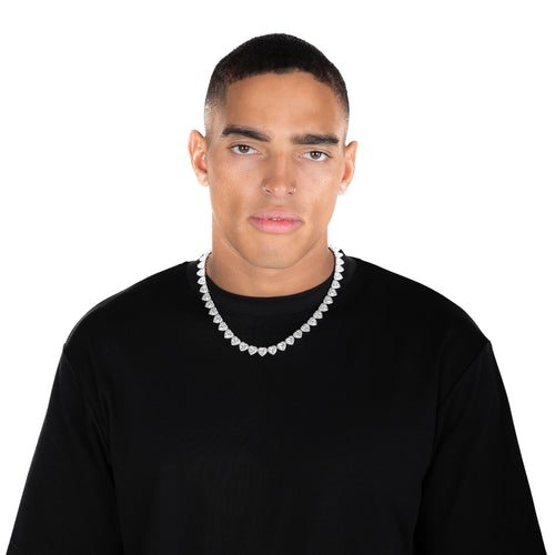 10mm Heart Tennis Chain