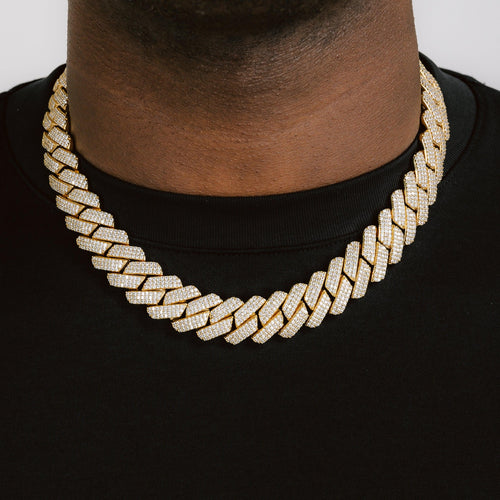 19mm Prong Cuban Chain Gold