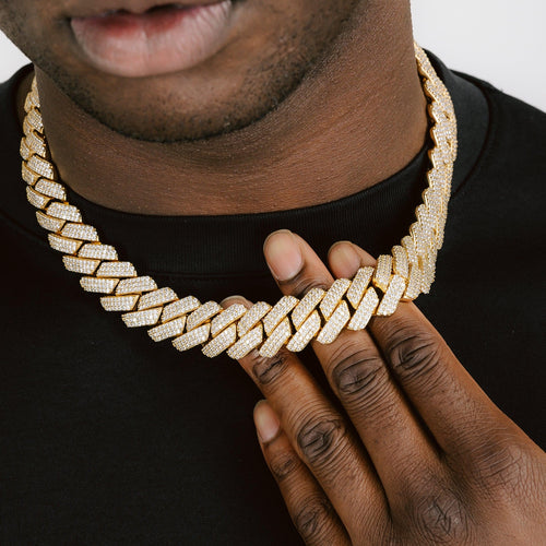 19mm Prong Cuban Chain Gold