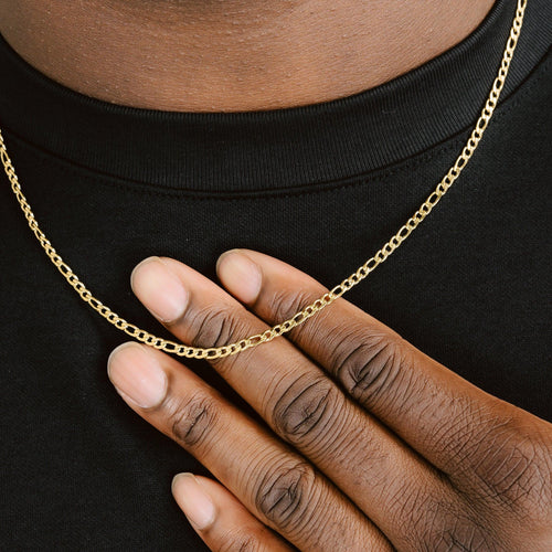 3mm Figaro Chain Gold