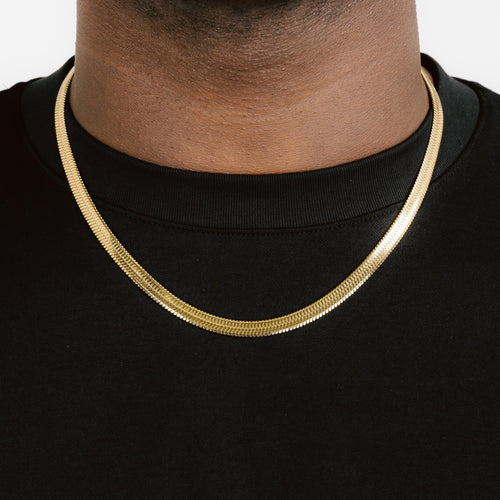 6mm Herringbone Chain Gold