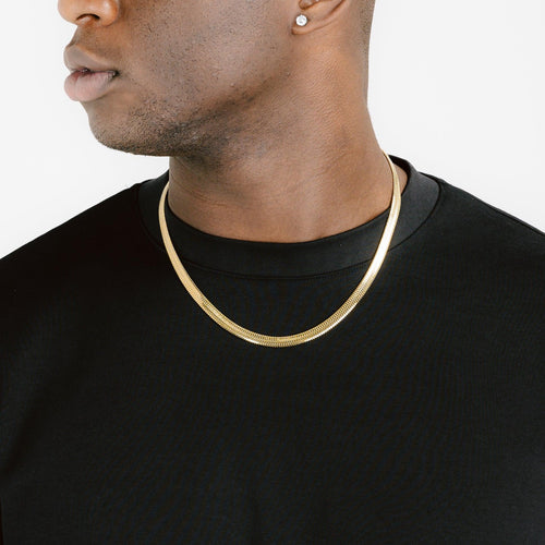 6mm Herringbone Chain Gold