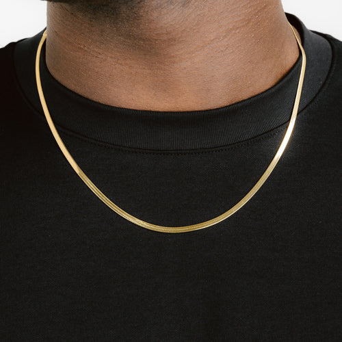 3mm Herringbone Chain Gold