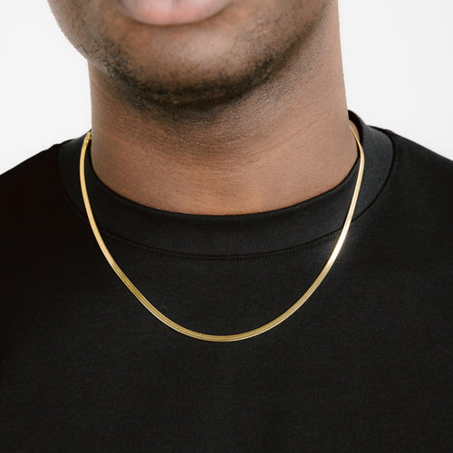 3mm Herringbone Chain Gold