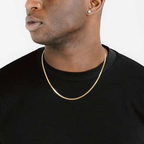 3mm Herringbone Chain Gold