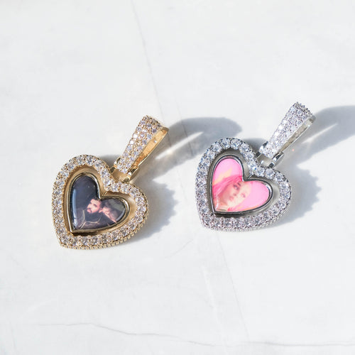 Spinning Heart Custom Picture Pendant