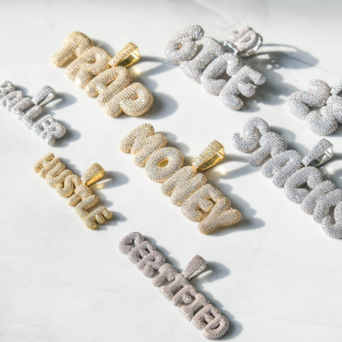 Bubble Letter Custom Pendant