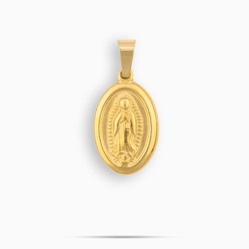 Mini Virgin Mary Pendant Gold