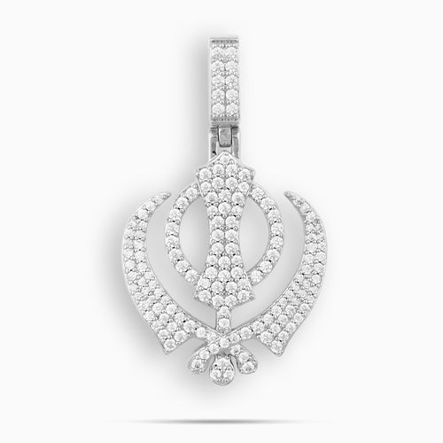Moissanite Khanda Pendant