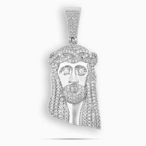 Moissanite Mini Jesus Pendant S925