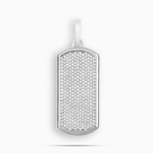 Dog Tag Moissanite Pendant S925