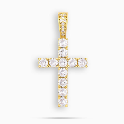 Diamond Cross Pendant Gold