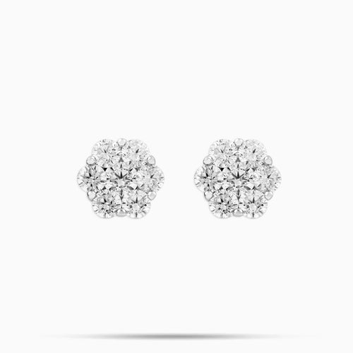 Daisy Earrings White Gold