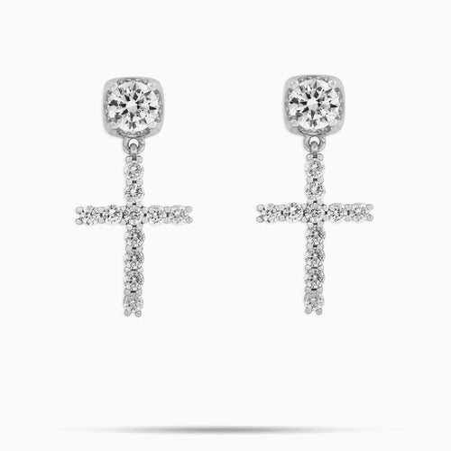 Studded Cross Earrings