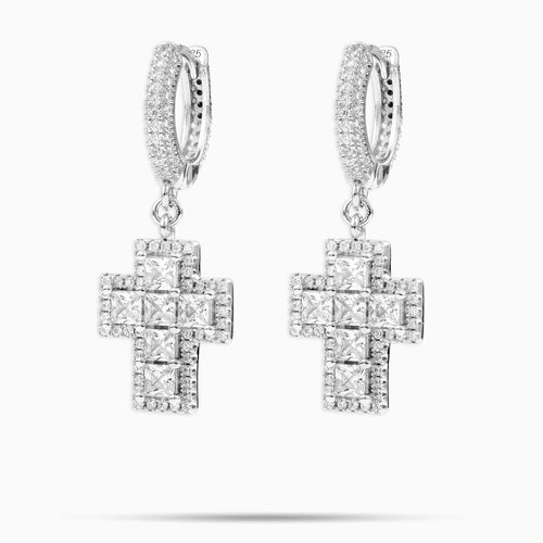 Clustered Cross Earrings