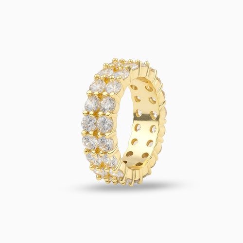 Double Tennis Ring Gold S925
