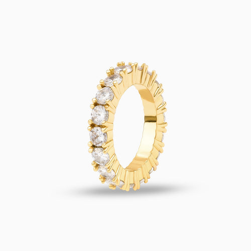 Moissanite Tennis Ring Gold S925