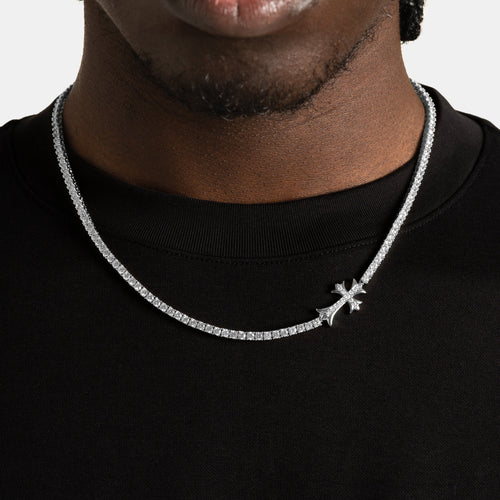Moissanite Vintage Cross Tennis Chain