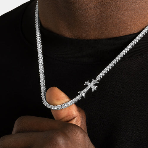 Moissanite Vintage Cross Tennis Chain