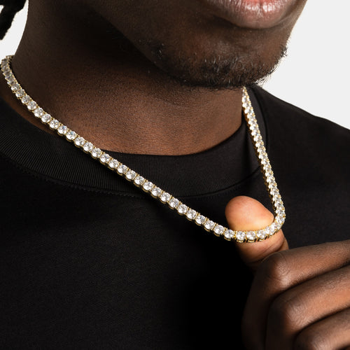 5mm Moissanite Tennis Chain Gold