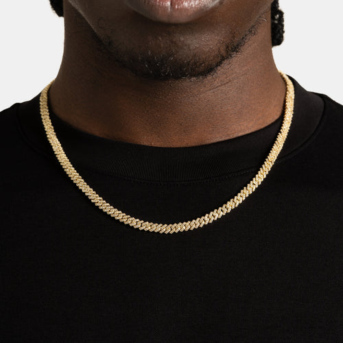 5mm Prong Cuban Chain Gold