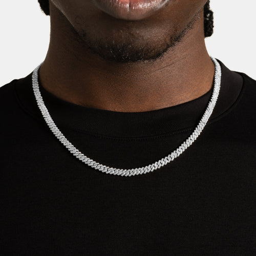 5mm Moissanite Prong Cuban Chain