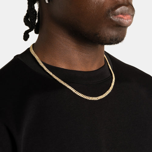 5mm Prong Cuban Chain Gold