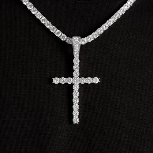 Large Diamond Cross Pendant